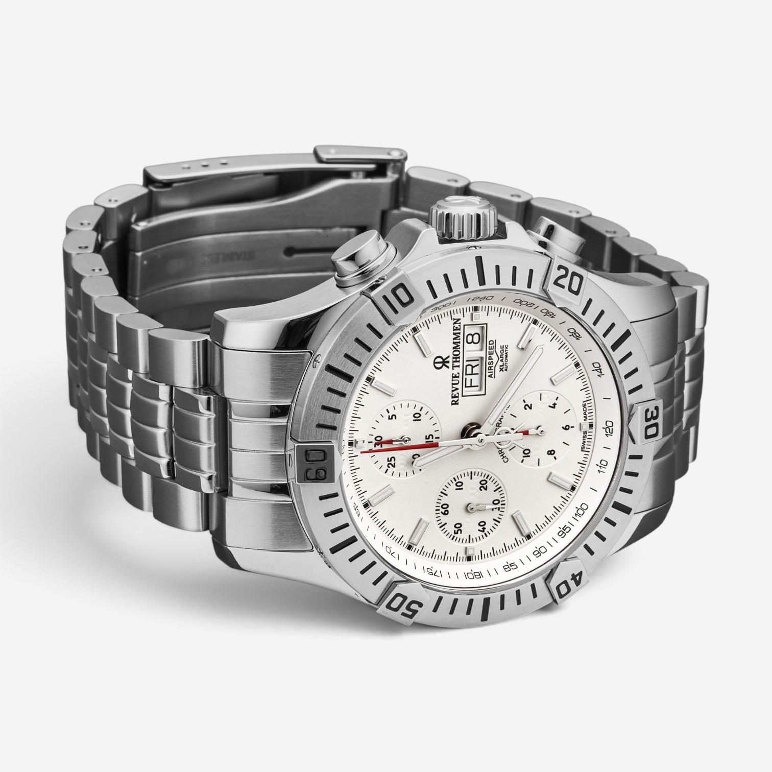 Revue Thommen Airspeed Chronograph Stainless Steel Automatic Men's Watch 16071.6
