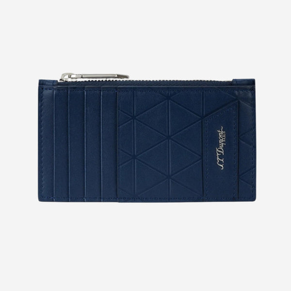 S.T. Dupont Firehead Blue Leather Coin Purse 161613