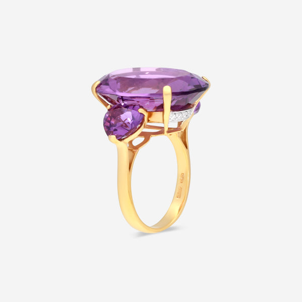 Casato 18K Yellow Gold, Amethyst and Diamond Cocktail Ring 161185