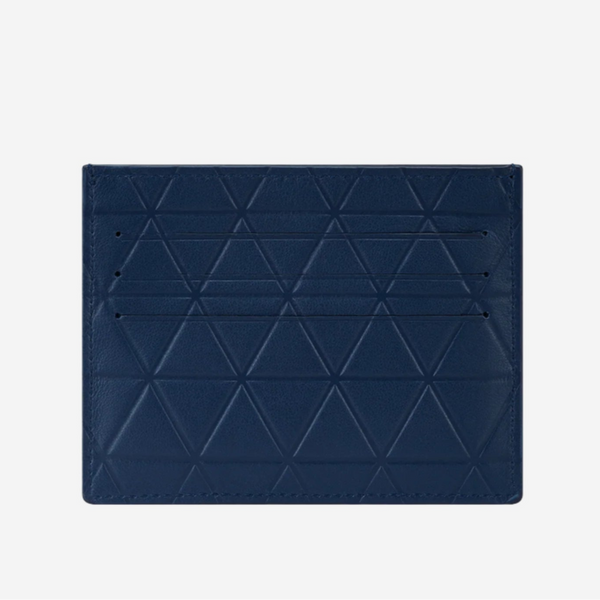 S.T. Dupont Firehead Blue Leather Card Holder 161609