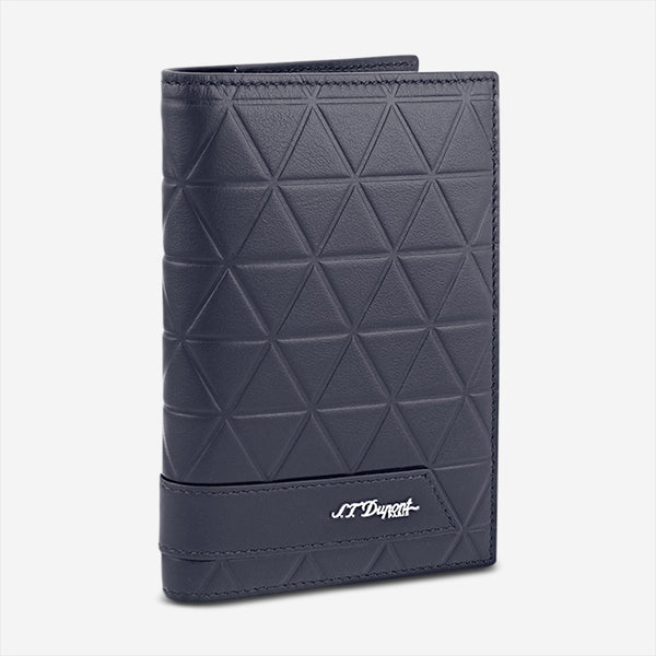 S.T. Dupont Firehead Blue Leather Passport Holder 161614