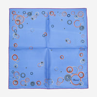 Chopard Happy Spirit Light Blue Organic Silk Twill Women's Pochette Scarf 95005-0136
