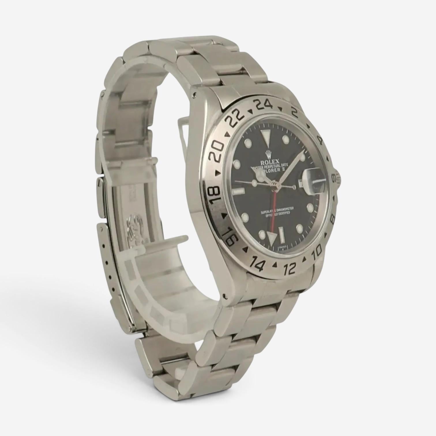 Rolex Explorer II 40mm Stainless Steel Automatic Men's Watch 16570
