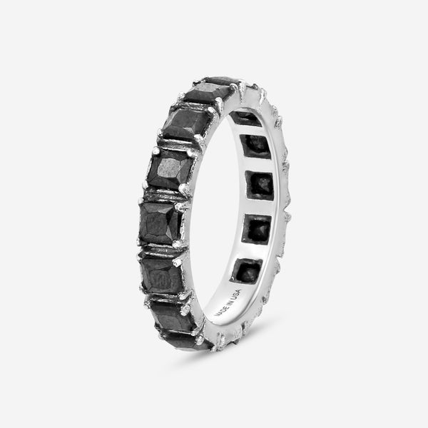 Armenta New World Sterling Silver Hematite Band Ring 16718
