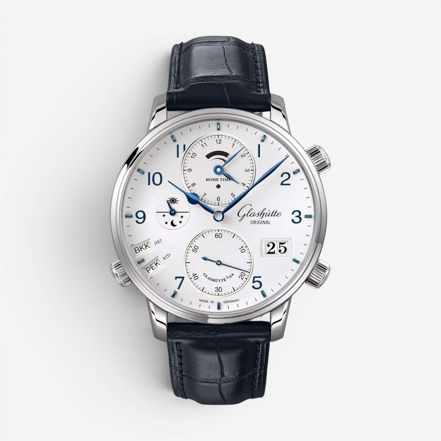 Glashütte Original Senator Cosmopolite Stainless Steel Automatic Men's Watch 1-8