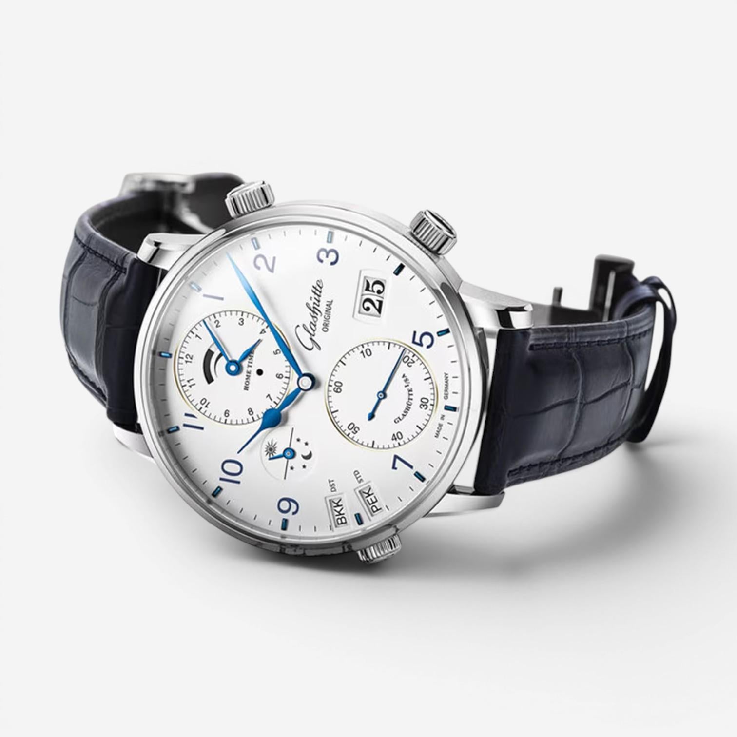 Glashütte Original Senator Cosmopolite Stainless Steel Automatic Men's Watch 1-8