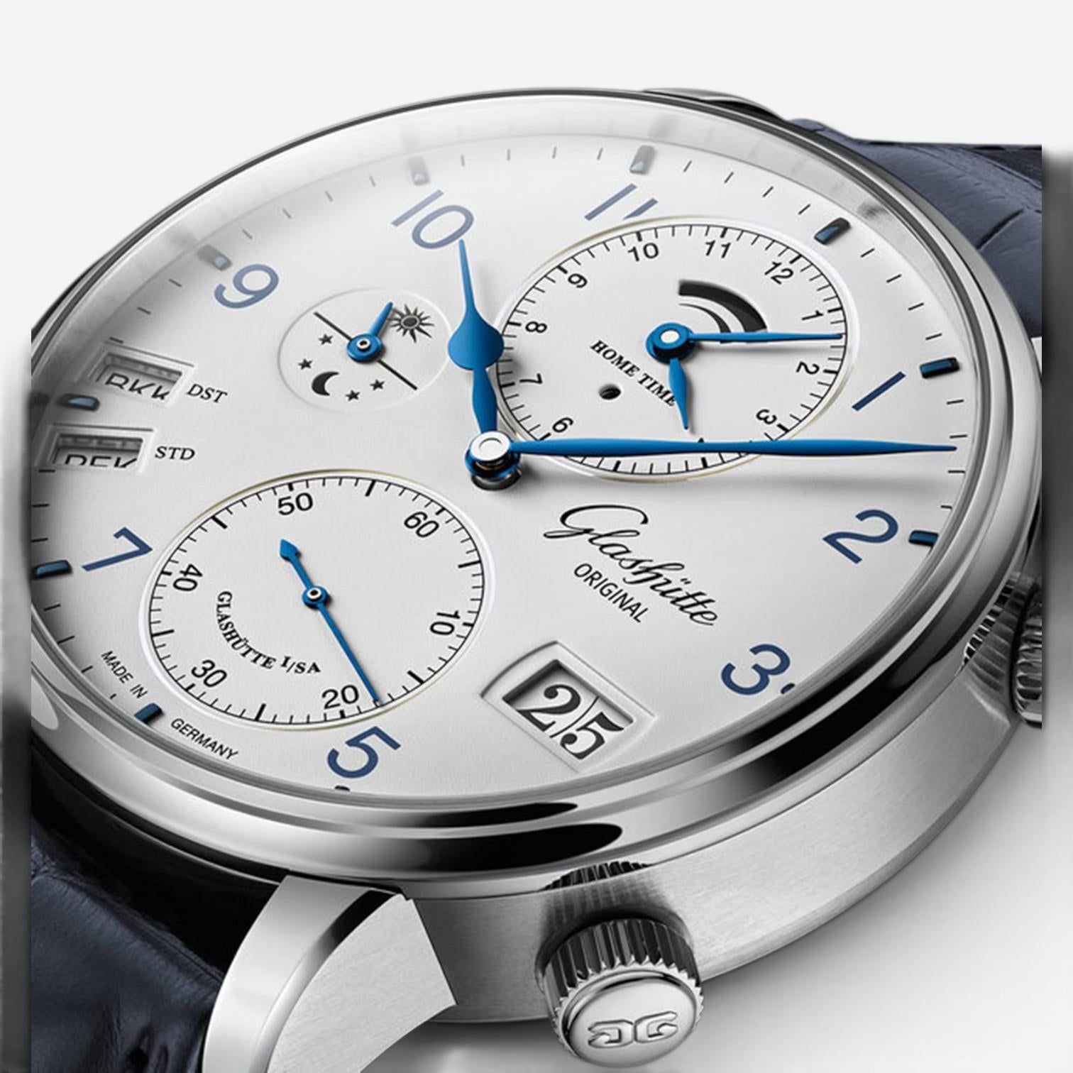 Glashütte Original Senator Cosmopolite Stainless Steel Automatic Men's Watch 1-8