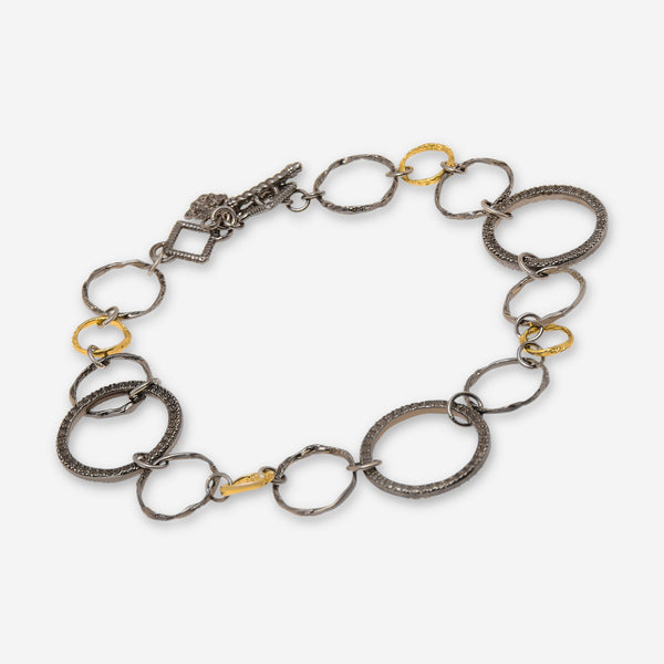 Armenta Old World 18K Yellow Gold and Sterling Silver Link Bracelet