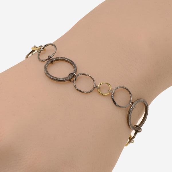 Armenta Old World 18K Yellow Gold and Sterling Silver Link Bracelet