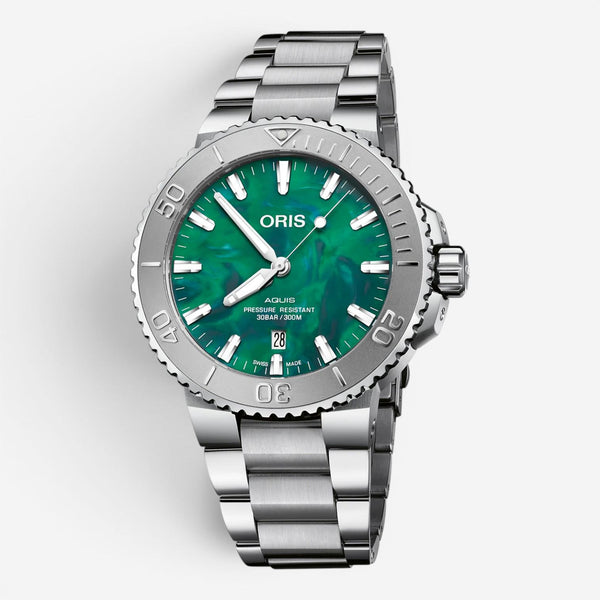 Oris X Bracenet Aquis Date Stainless Steel Automatic Men's Watch 01-733-7730-413