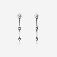 Armenta New World Sterling Silver & 14K White Gold Diamond Hoop Earrings 17601