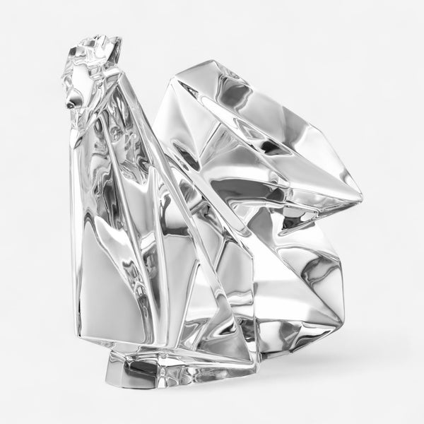 Baccarat Origami Crystal Rooster Figurine 1762749