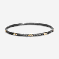 Armenta Old World 18K Yellow Gold & Blackened Sterling Silver Diamond Bangle Bracelet 17785