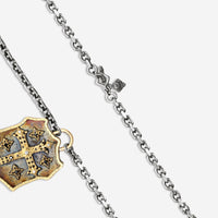 Armenta Romero 18K Yellow Gold & Blackened Sterling Silver Cross Shield Pendant Necklace 17799