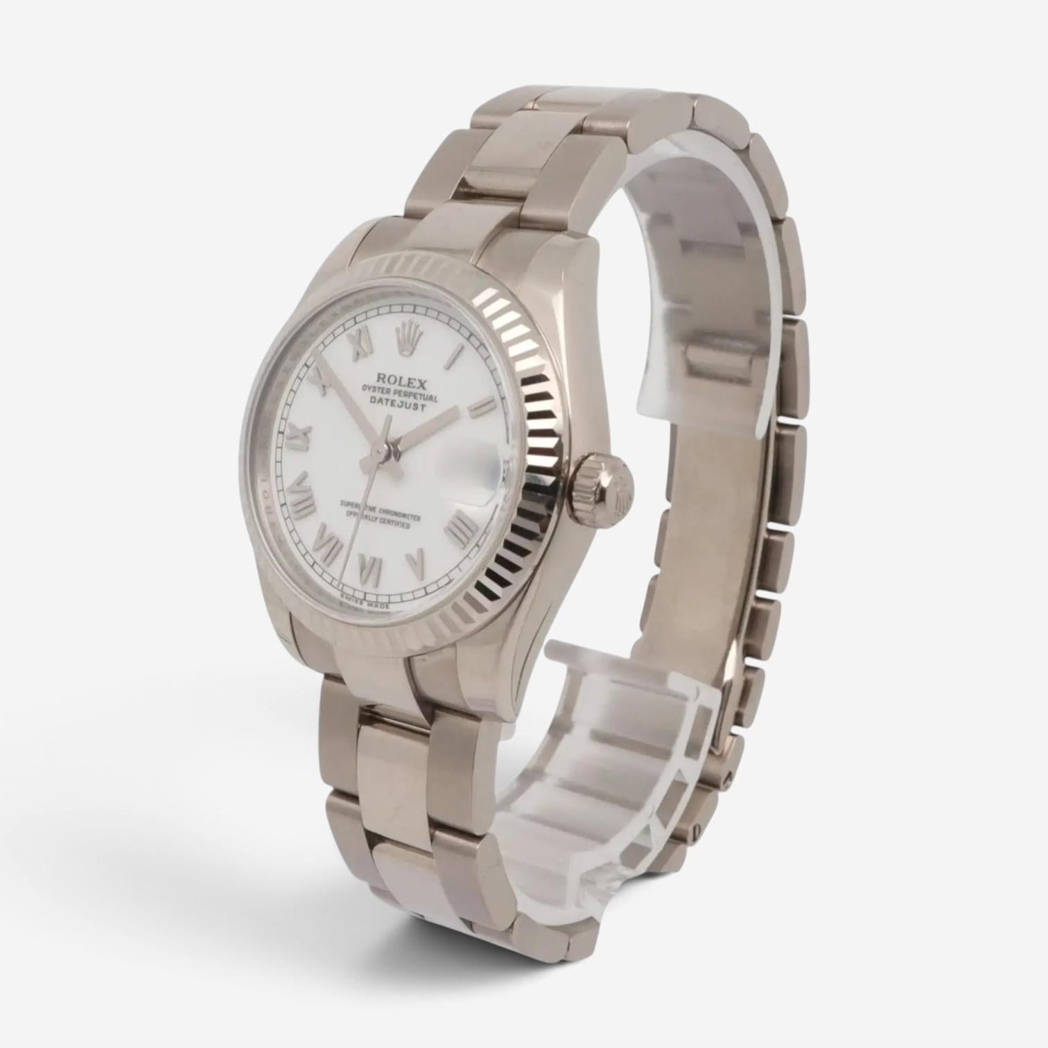 Rolex Datejust 31 18K White Gold Automatic Ladies Watch 178279
