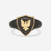 Armenta Romero 18K Yellow Gold & Blackened Sterling Silver Signet Ring Sz. 10.5 17981
