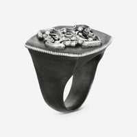 Armenta Romero Sterling Silver Black Sapphire Pointed Cross Ring Sz. 10.5 17997