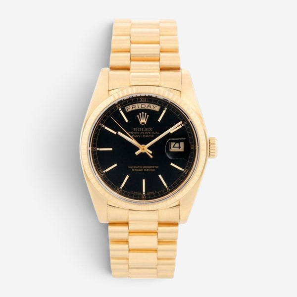 Rolex Day-Date 18K Yellow Gold Automatic Men's Watch 18038 - THE SOLIST