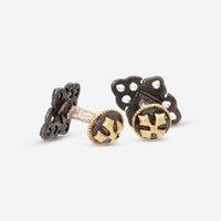 Armenta 18K Yellow Gold & Blackened Sterling Silver Multi-Stone Cufflinks 18049