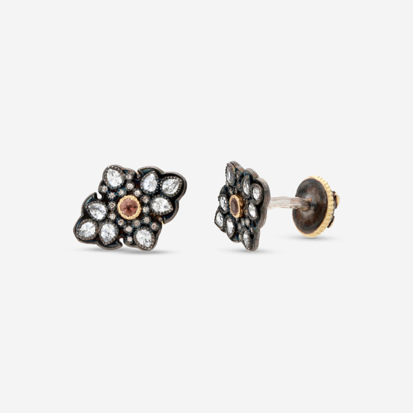 Armenta Romero 18K Yellow Gold & Blackened Sterling Silver Multistone Cufflinks 18049