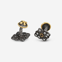 Armenta 18K Yellow Gold & Blackened Sterling Silver Multi-Stone Cufflinks 18049