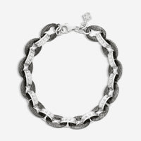 Armenta New World Blackened Sterling Silver Link Bracelet 18385