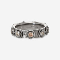 Armenta New World Sterling Silver Diamond Band Ring Sz. 7 18442