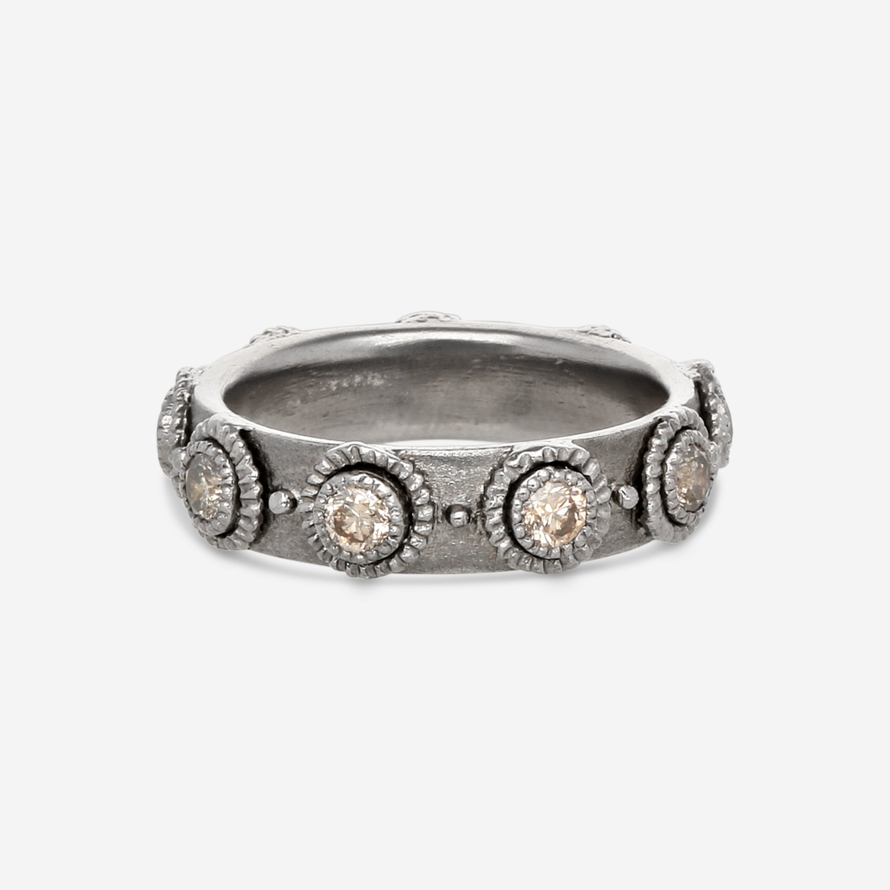 Armenta New World Sterling Silver Diamond Band Ring Sz. 7 18442