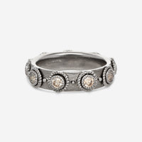 Armenta New World Sterling Silver Diamond Band Ring Sz. 7 18442