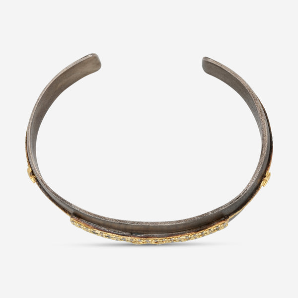 Armenta Old World 18K Yellow Gold & Sterling Silver Diamond & Marquis Tourmaline Cuff Bracelet 18528