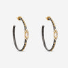 Armenta Old World 18K Yellow Gold & Grey Sterling Silver Diamond, Mother of Pearl & White Quartz Hoop Earrings 18663