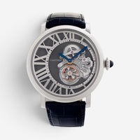 Cartier Rotonde Reversed Tourbillon 18K White Gold Manual Wind Men's Watch W1556