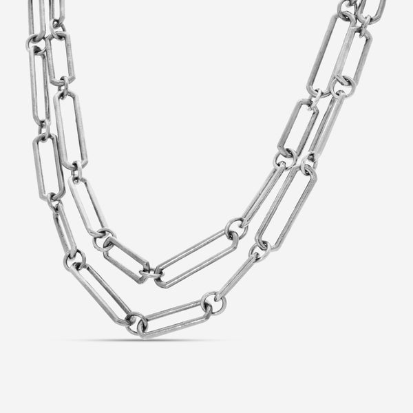 Armenta New World Sterling Silver Paperclip Chain Necklace 18721