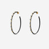 Armenta Old World 18K Yellow Gold & Blackened Sterling Silver Champagne Diamond & Pearl Hoop Earrings 18727