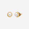 Armenta Old World 18K Yellow Gold & Blackened Sterling Silver White Pearl Stud Earrings 18905