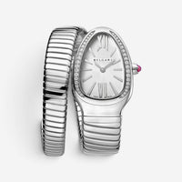 Bulgari Serpenti Tubogas Stainless Steel Diamond Quartz Ladies Watch 101816