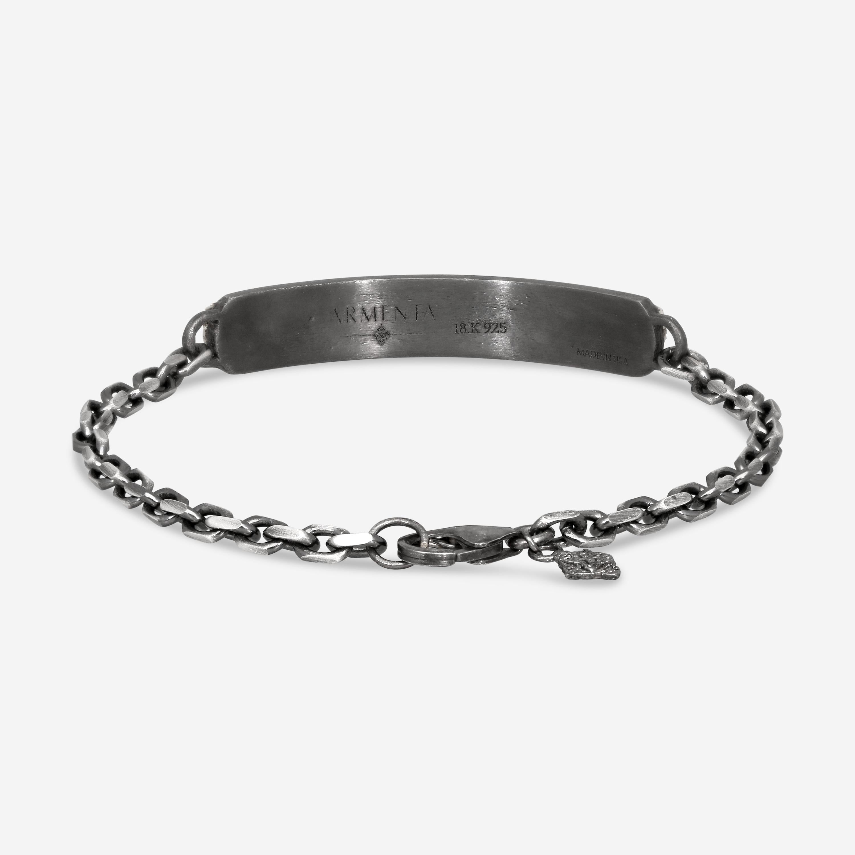 Armenta 18K Yellow Gold & Blackened Sterling Silver Open Scroll Bracelet 18985