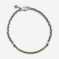 Armenta 18K Yellow Gold & Blackened Sterling Silver Open Scroll Bracelet 18985