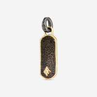 Armenta Men's Romero 18K Yellow Gold & Blackened Sterling Silver Champagne Diamond & Black Sapphire Enhancer 18988