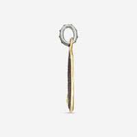 Armenta Men's Romero 18K Yellow Gold & Blackened Sterling Silver Champagne Diamond & Black Sapphire Enhancer 18988