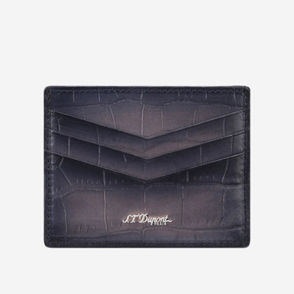 S.T. Dupont Atelier Black Leather Card Holder 190576