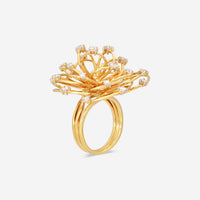 Casato 18K Yellow Gold, Diamond 1.03ct. tw. Flower Cocktail Ring 191054