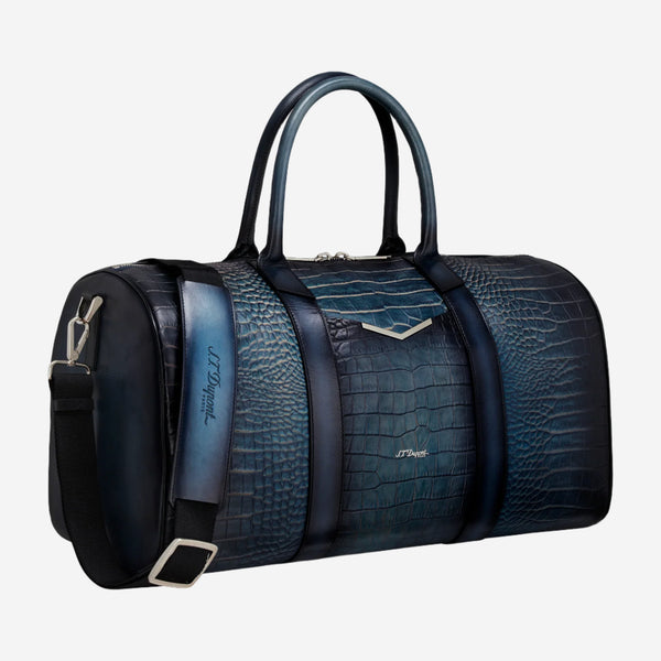 S.T. Dupont Atelier Blue Leather Travel Bag 191376