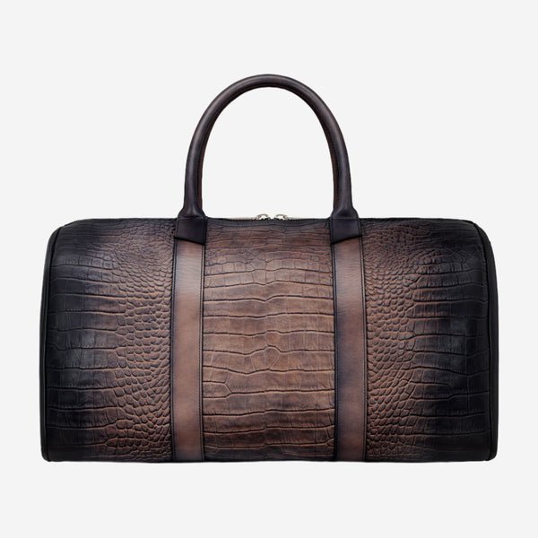 S.T. Dupont Atelier Brown Leather Travel Bag 191476