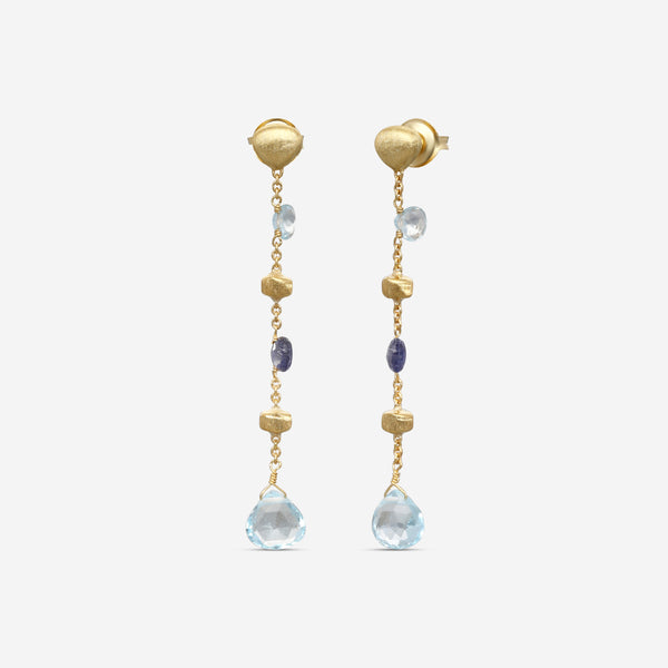 Marco Bicego Paradise 18K Yellow Gold Iolite & Topaz Drop Earrings OB1684_MIX240_Y_02