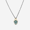 Armenta 14K Rose Gold, Blackened Sterling Silver & Teal Enamel Diamond & Morganite Pendant Necklace 19230