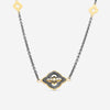 Armenta 18K Yellow Gold & Blackened Sterling Silver White Pearl & Black Sapphire Station Necklace 19581