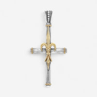Konstantino Sterling Silver and 18K Yellow Gold Cross Pendant STKJ357-130 - THE SOLIST