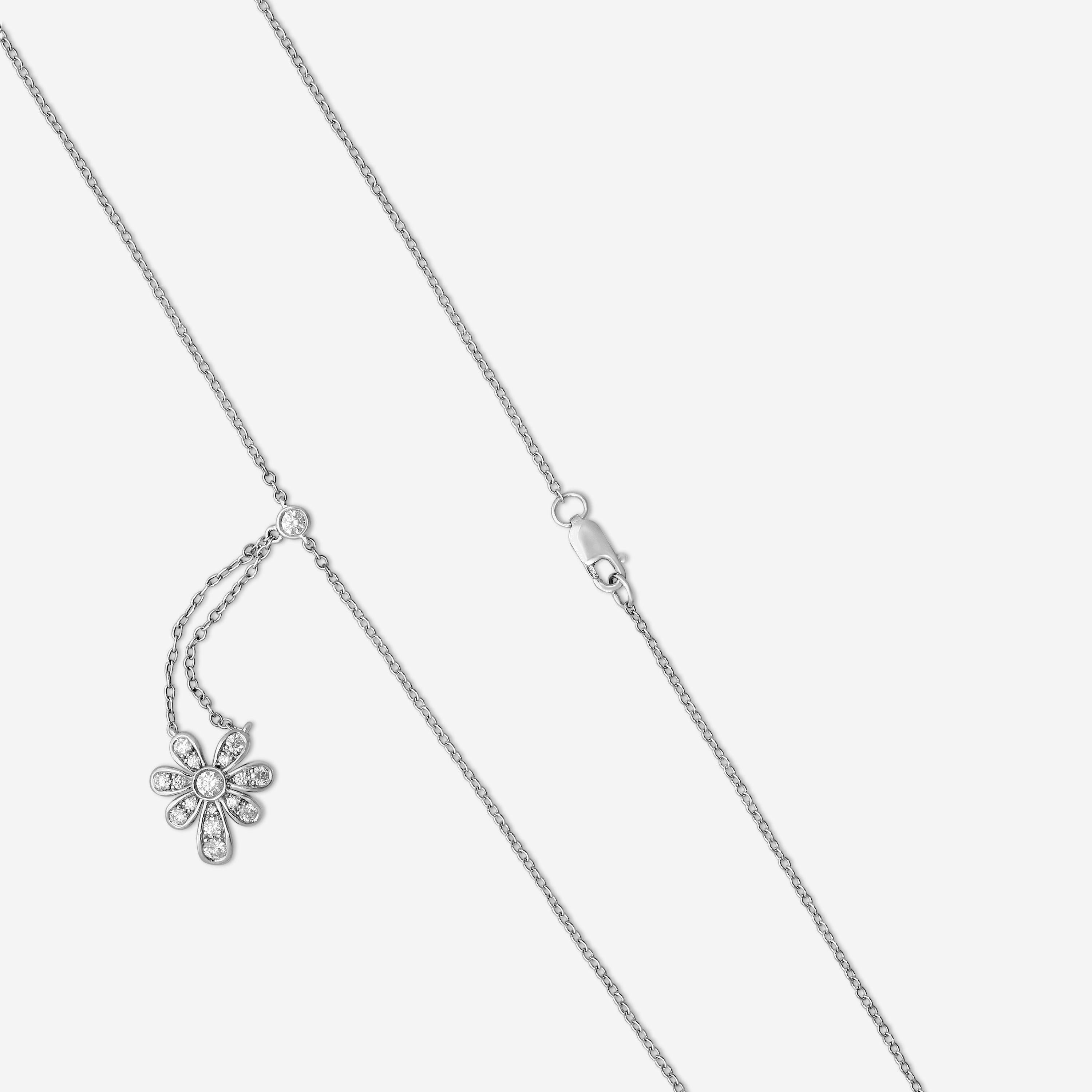 Suna 18K White Gold Ice Flower Pendant N7632W