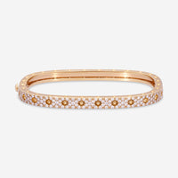 Roberto Coin Pois Moi 18K Rose Gold Diamond 1-Row Square Bangle Bracelet 888691AHBAXS